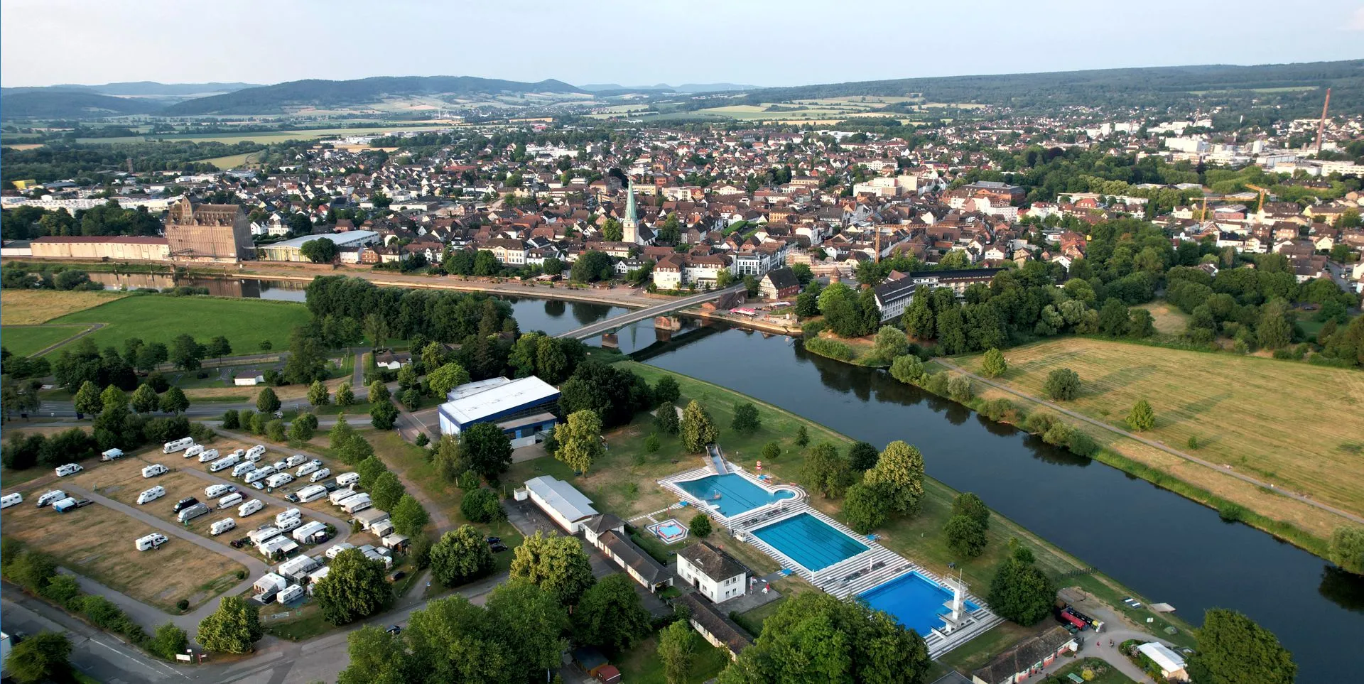 Holzminden aus der Luft