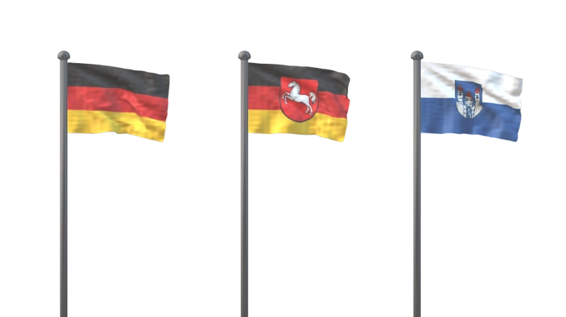 Beflaggung Vollmast DEU NDS HOL&nbsp;&copy;&nbsp;Stadt Holzminden