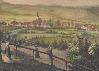 Blick auf Holzminden vom Felsenkeller
