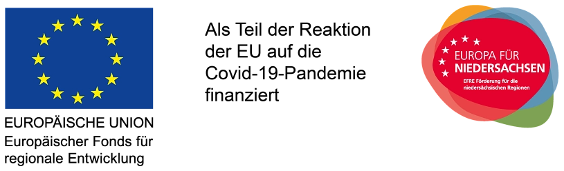 Logo REACT EU EFRE Logo Förderung Perspektive Innenstadt © NBank