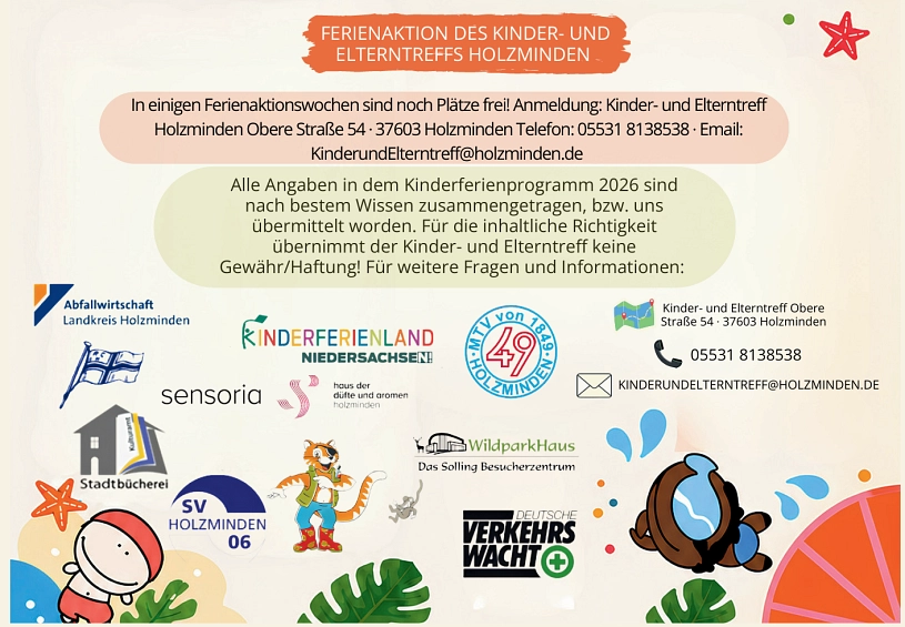 Sommerferienprogramm 2026 2&nbsp;&copy;&nbsp;Stadt Holzminden